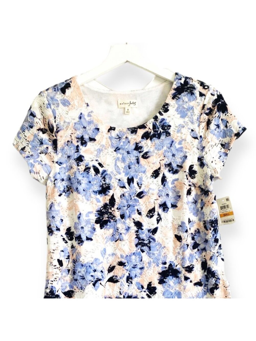 MAISON JULES Osaka Pastel Floral Lace Shift Dress, Size S, New with tag - Picture 4 of 12